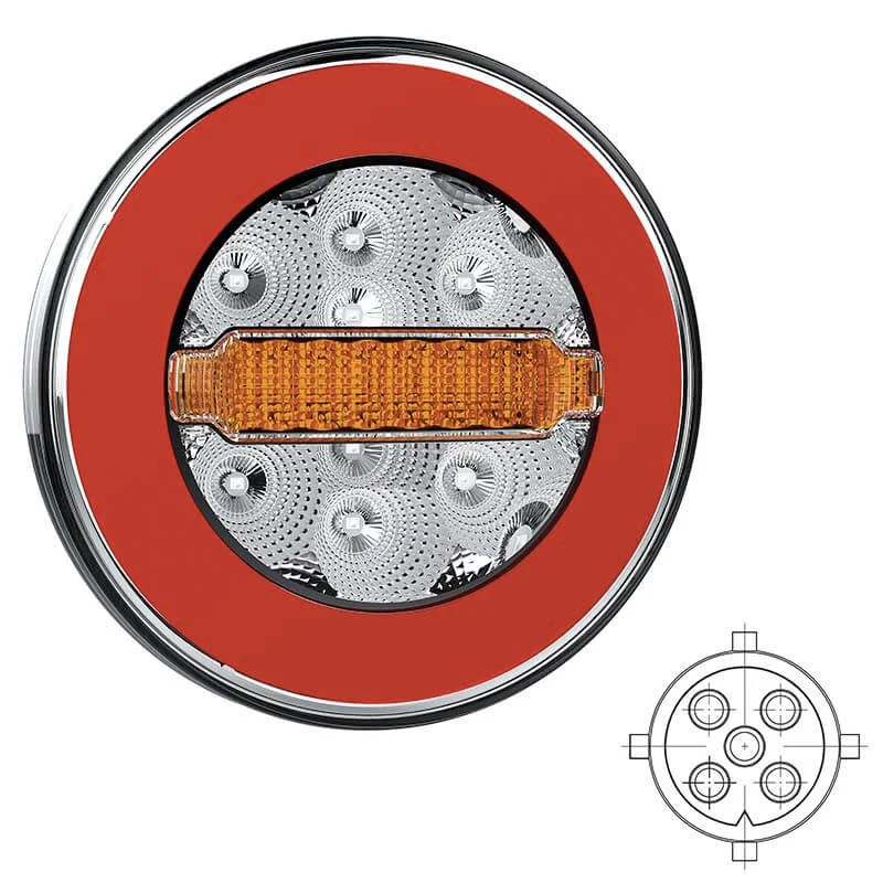 LED achterlicht zonder kentekenlicht | 12-36v | 5-PIN | V10C3-830B5-V10C3-830B5