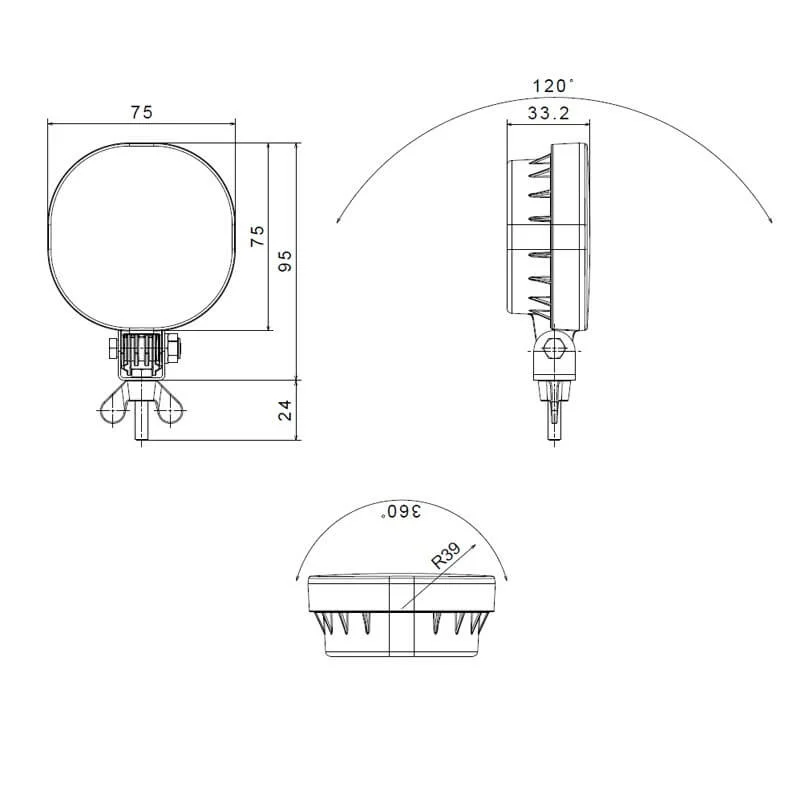 LED achteruitrijlicht | 12-24v | 50cm. kabel | superseal staande montage | VR-341SS-VR-341SS-4