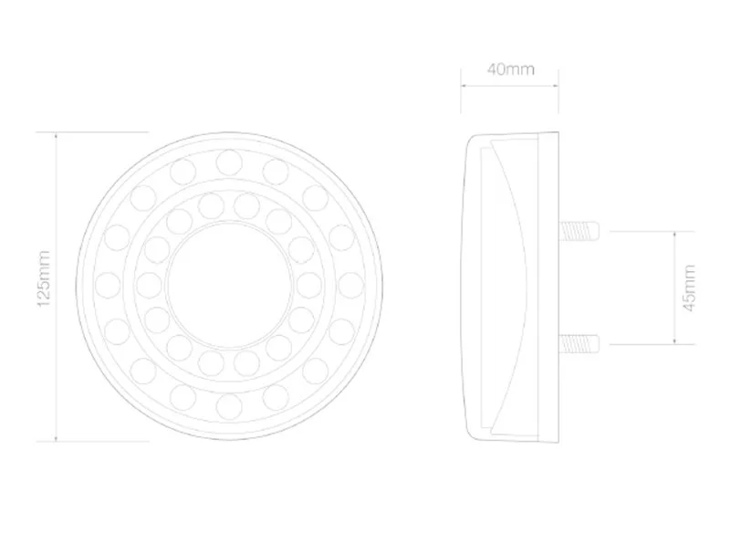 LED achteruitrijlicht in chroomlook | 12-24v | 40cm. kabel | MaXilamp1XCWE-MaXilamp1XCWE-3
