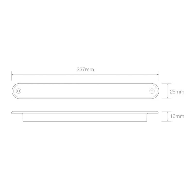 LED achteruitrijlicht slimline transparante lens | 24v 40cm. kabel | 235W24E-235W24E-5