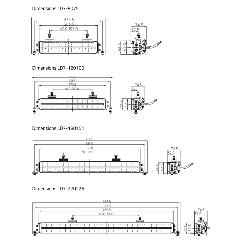 LED bar Nemesis XL 370 duo-color dagrijverlichting 10-32v - 37
