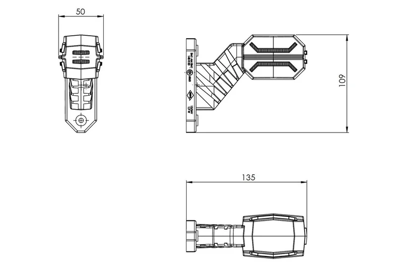 LED breedtelamp compact links 12-24v | MB-6051RWA-MB-6051RWA-9