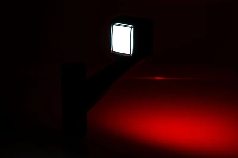 LED breedtelamp links rood-wit 12-24v 50cm kabel-MB-4961RW-7