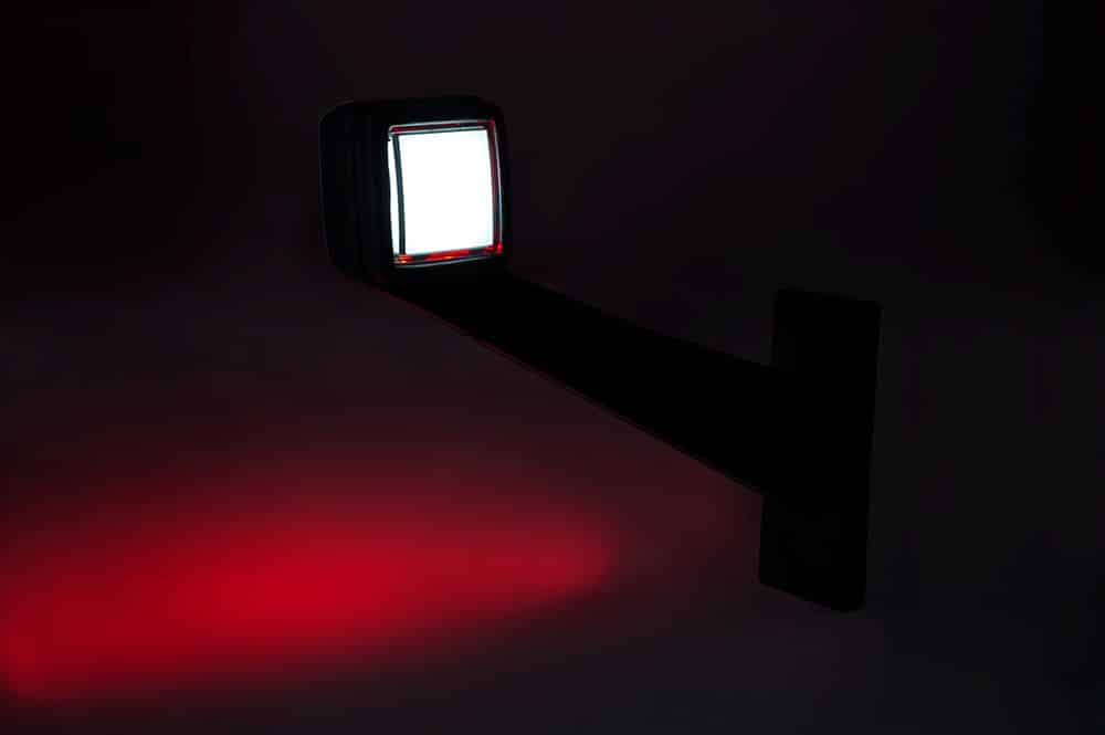 LED breedtelamp links rood-wit 12-24v 50cm kabel-MB-4991RW-7