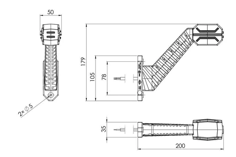 LED breedtelamp rechts 12-24v | MB-6002RWA-MB-6002RWA-7
