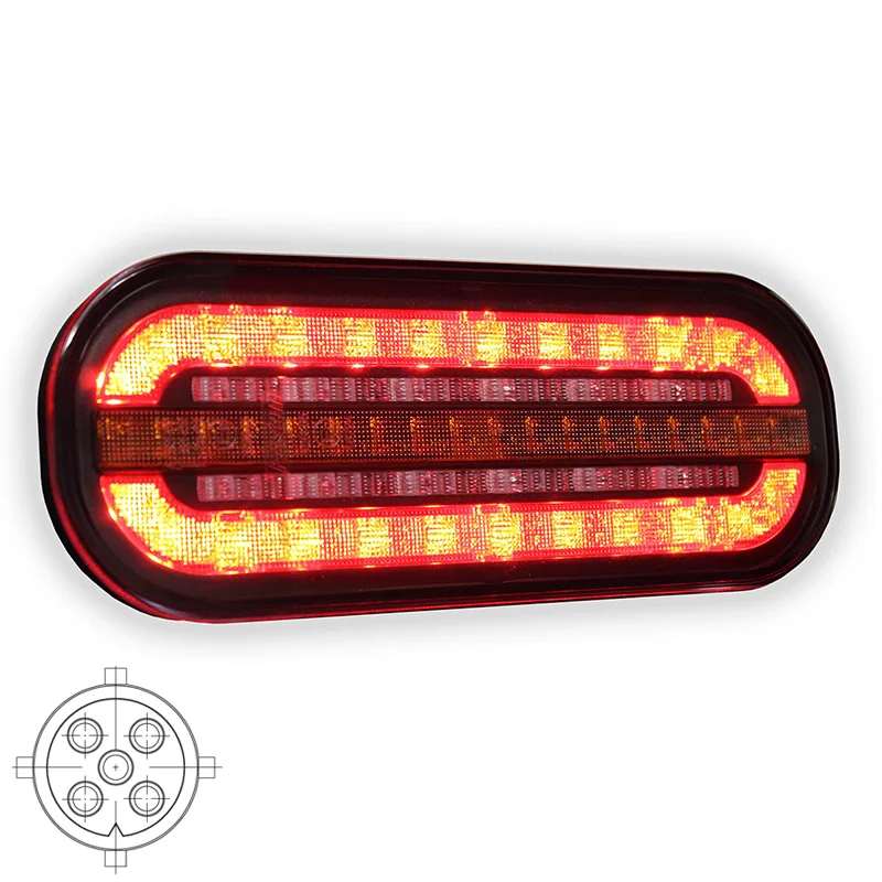 LED compact achterlicht met dynamisch knipperlicht | 12-24v | VC-320B5-VC-320B5-2