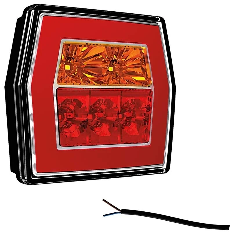 LED compact achterlicht zonder kentekenlicht | 12-36v | 100cm. kabel | V10C3-720-V10C3-720