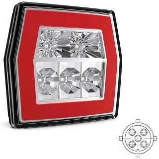 LED compact achterlicht zonder kentekenverlichting | 12-36v | 5-PIN | V10C3-700B5-V10C3-700B5