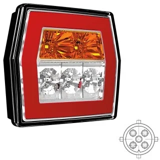 LED compact achterlicht zonder kentekenverlichting | 12-36v | 5-PIN | V10C3-710B5-V10C3-710B5