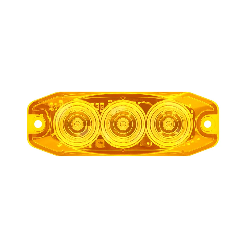 LED compact knipperlicht amber lens | 12-24v | 11AM-11AM
