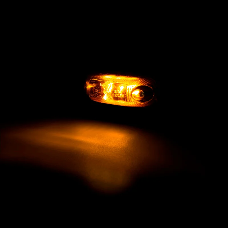 LED dark markeringslicht amber incl. beugel 12-24v 50cm kabel-MV-4050DA-3