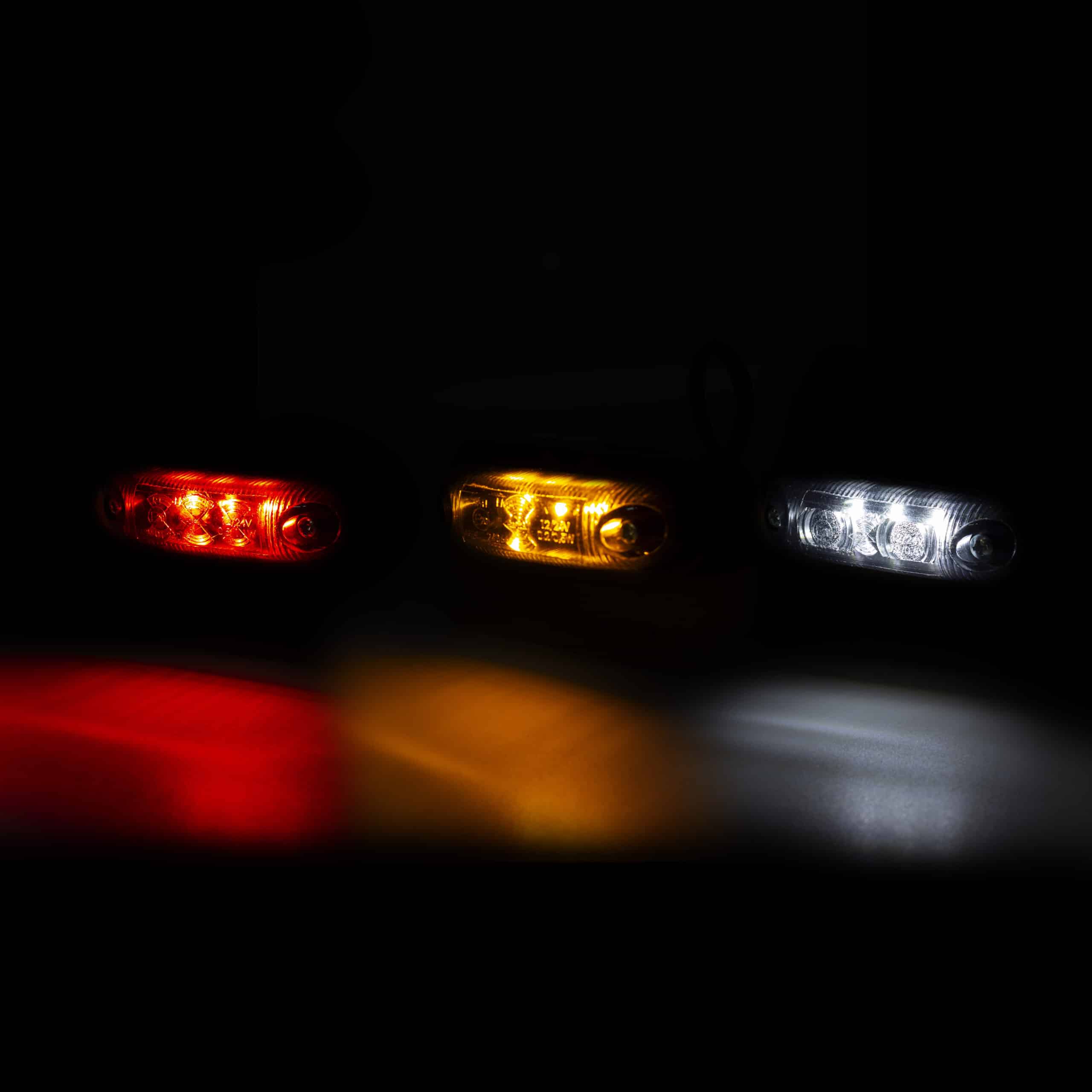 LED dark markeringslicht amber incl. beugel 12-24v 50cm kabel-MV-4090DA-4