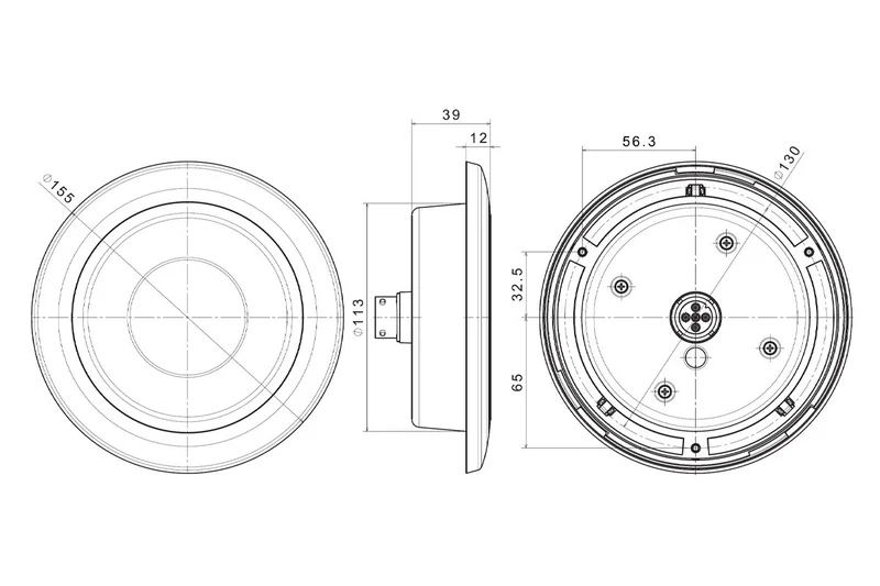 LED darklook achterlicht zwart 12-24v 100cm kabel