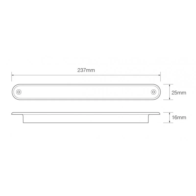 LED dynamisch knipperlicht slimline amber lens | 24v | 40cm. kabel | 235A24-DI-235A24-DI-4