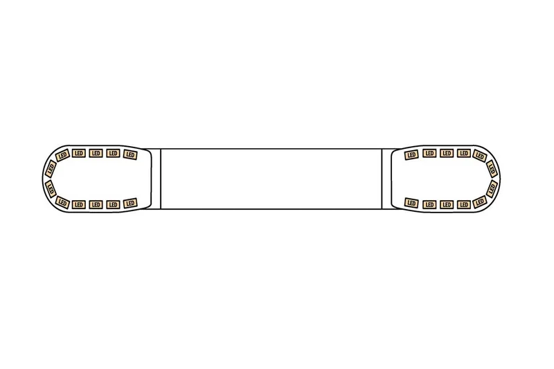 LED flitsbalk amber | 13 serie | ECE-R65 amber | 1500mm | 24 LED's | 13-00007-E-13-00007-E-3