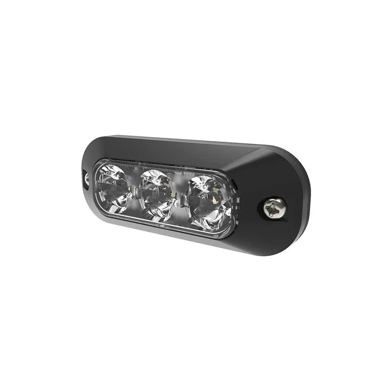 LED flitser 3-LED | R65 | amber | 12-24v | ED3703A-ED3703A-3
