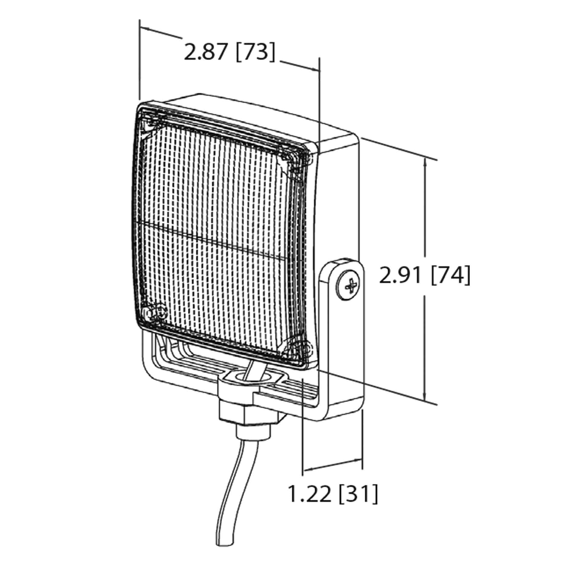 LED flitser 4-LED | op montagevoet | R65 | amber | 12-24v | ED0001R-ED0001R-3