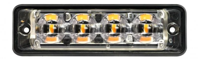 LED flitser 4 LED's | R10 | slimline | wit 10-30v | SLED4DVW-SLED4DVW-3