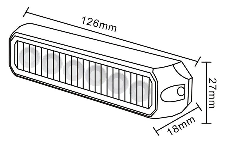 LED flitser 6 LED | Amber | 12-24v | S07F6001.1-S07F6001.1-4