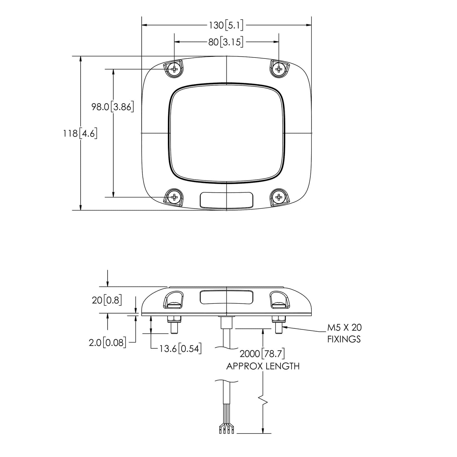 LED flitser | R65 | amber 8-LED | 12-24v | ED5110A-ED5110A-3