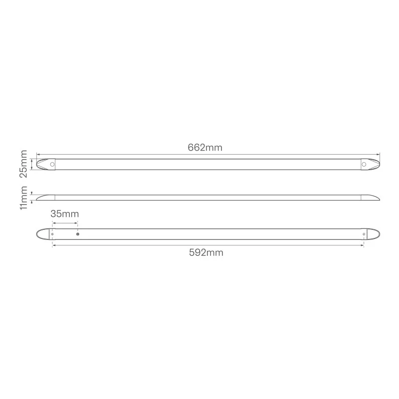 LED interieurstrip Touch 662mm - 792lm - 6500K 12-24v Grijs | 2460GM-2460GM-3