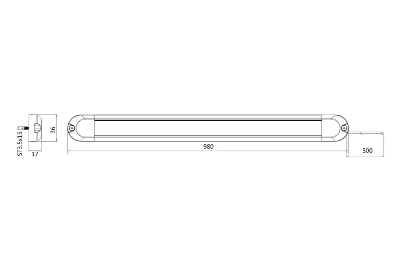 LED interieurverlichting 98cm - 12-24v - touch - 50cm kabel | BT-2098-BT-2098-3