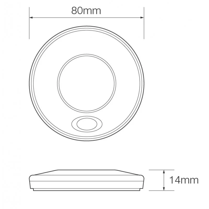 LED interieurverlichting | met schakelaar | witte behuizing | 12v | warm wit licht | 79WWR12-79WWR12-3