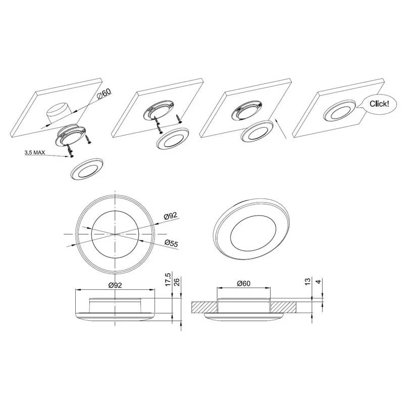 LED interieurverlichting zilver | 12-24v | warm wit licht | I10RW-200S-I10RW-200S-4