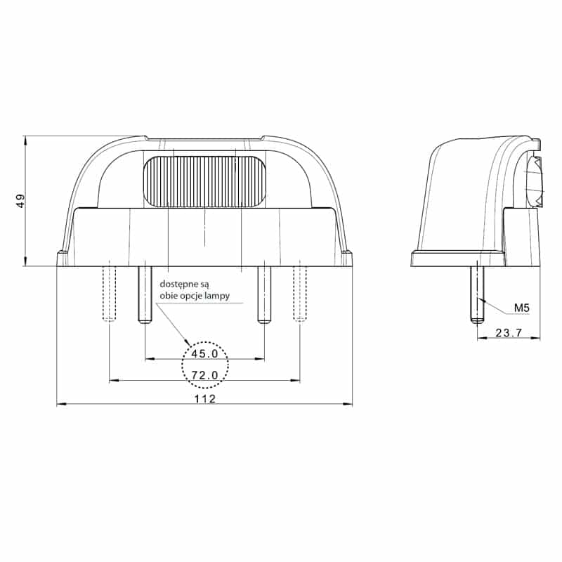 LED kentekenverlichting 12-36 volt 100cm kabel met Superseal | MK-1600SS-MK-1600SS-3