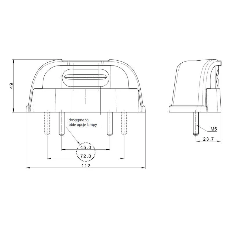 LED kentekenverlichting | 12-36v | volt 50cm. kabel | MK-1630-MK-1630-4