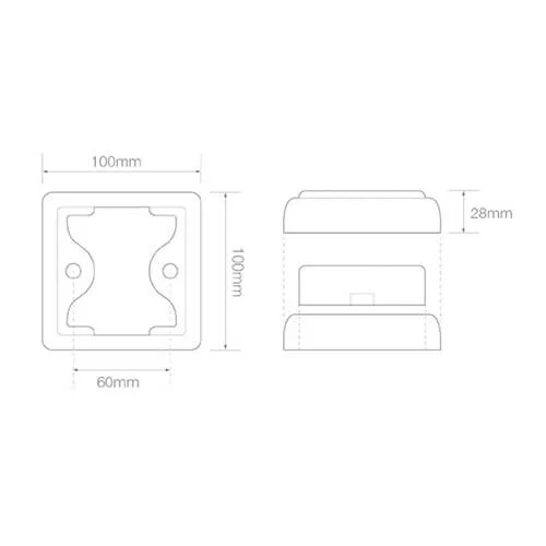 LED knipperlicht met zwarte rand | 12-24v | 40cm. kabel | 80AME-80AME-3