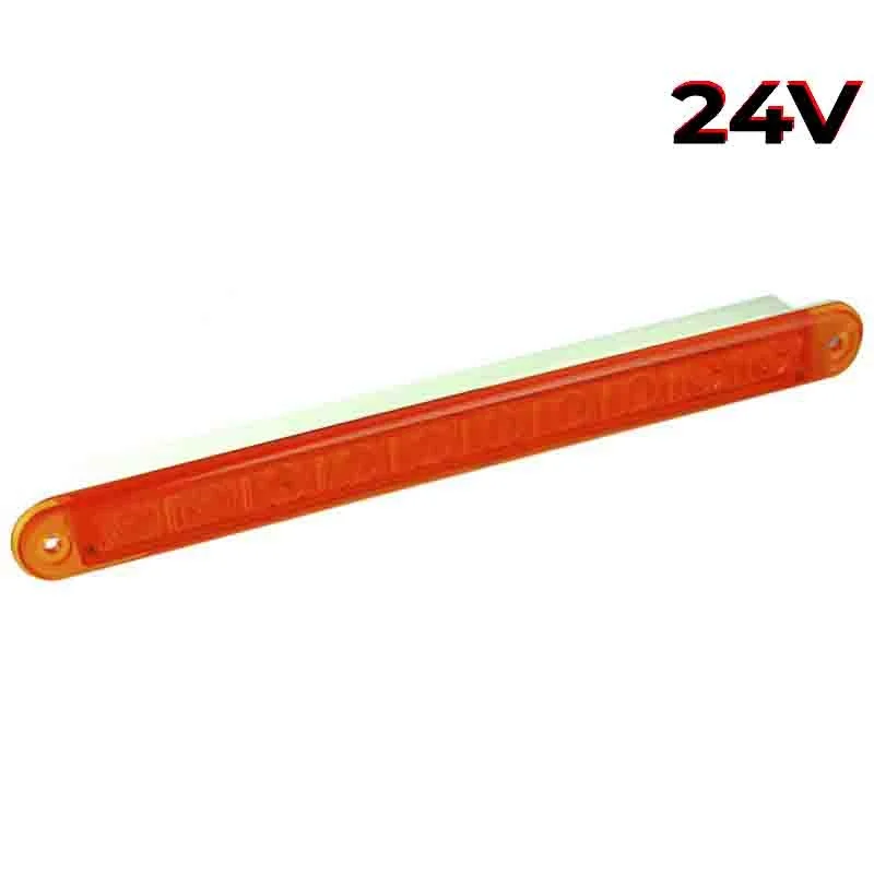 LED knipperlicht slimline amber lens | 24v | 40cm. kabel | 235A24-235A24