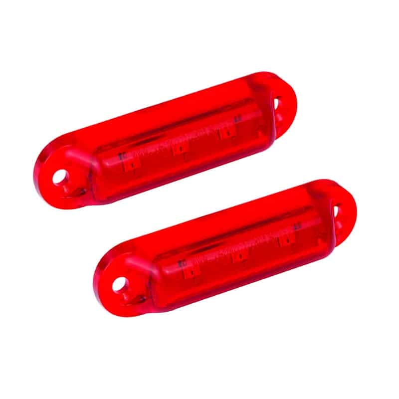 LED markeerlicht rood 24v (set van 2)-16R24-2