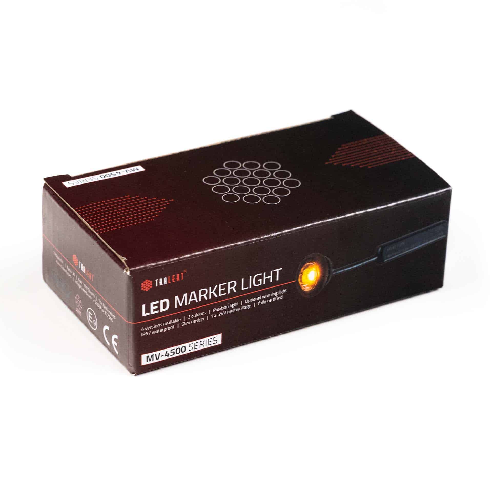 LED markeerlicht wit met R65 flitser 12-24v 200cm kabel-MSV-4500W-A-9