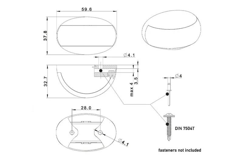 LED markeringslicht Dark wit 12-24v 15cm kabel | MV-6700DW-MV-6700DW-6