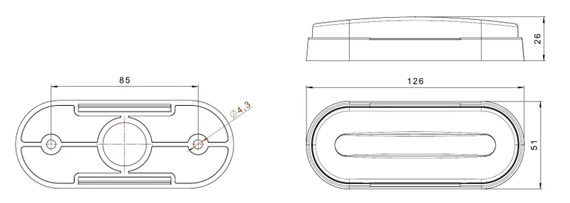 LED markeringslicht amber | 12-24v | 1