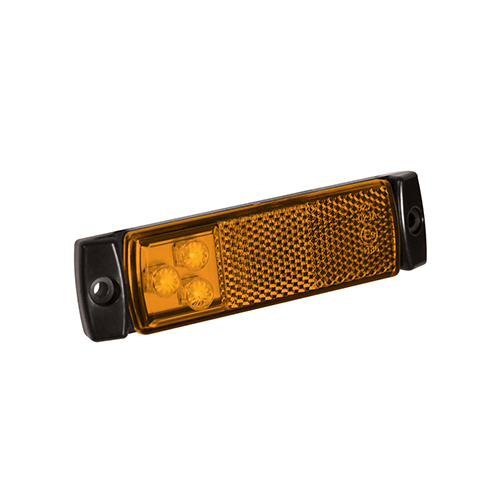 LED markeringslicht amber | 12-24v | 50cm. kabel | 129AM-129AM