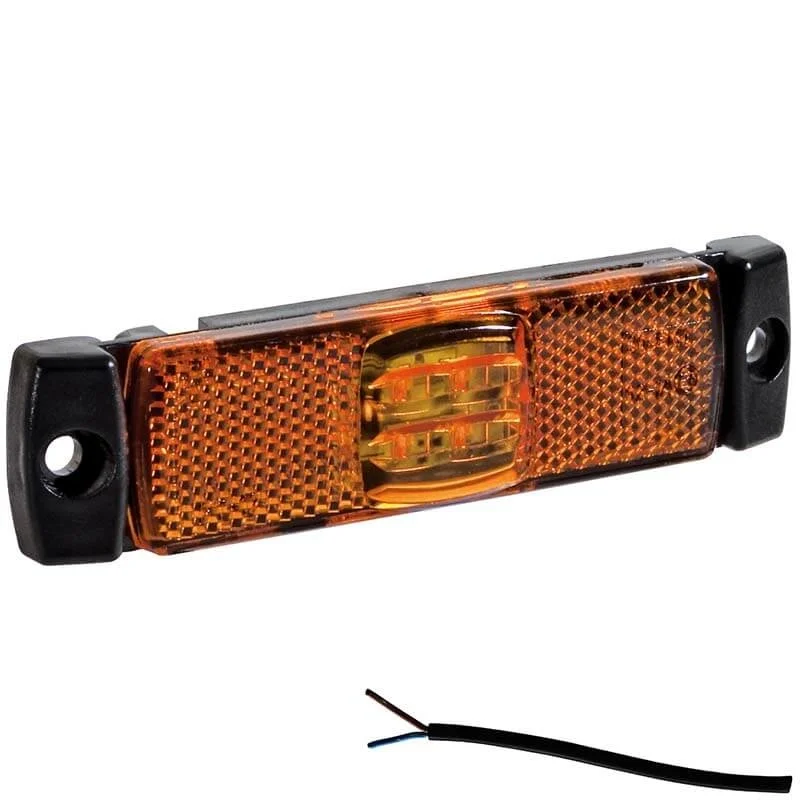 LED markeringslicht amber | 12-24v | 50cm. kabel | M10MV-100A-M10MV-100A