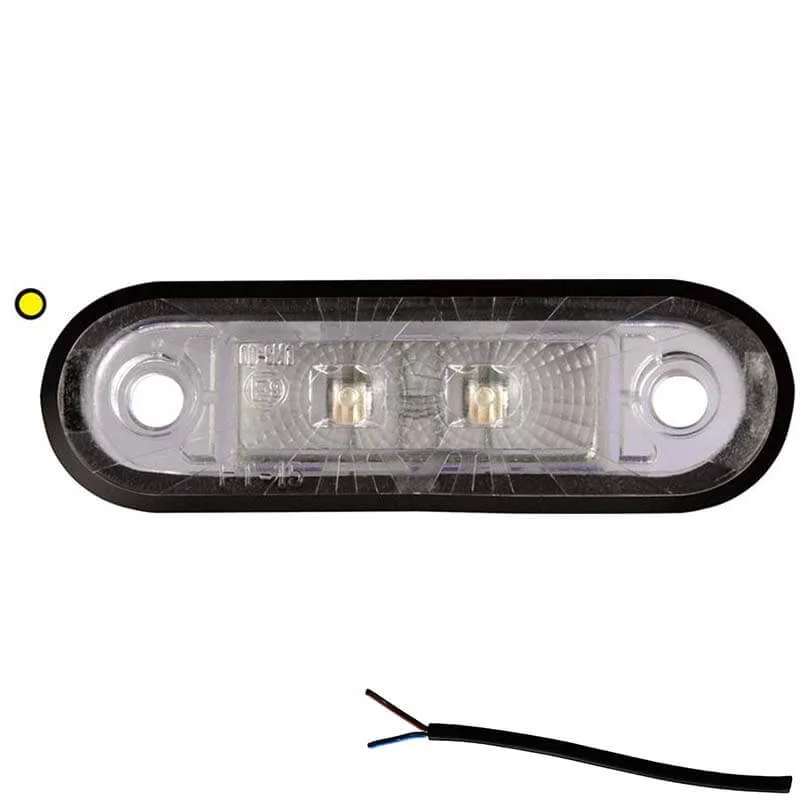 LED markeringslicht amber | 12-24v | 50cm. kabel | M10MV-200A-M10MV-200A