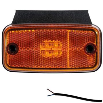 LED markeringslicht amber | 12-24v | 50cm. kabel | M10MV-650A-M10MV-650A