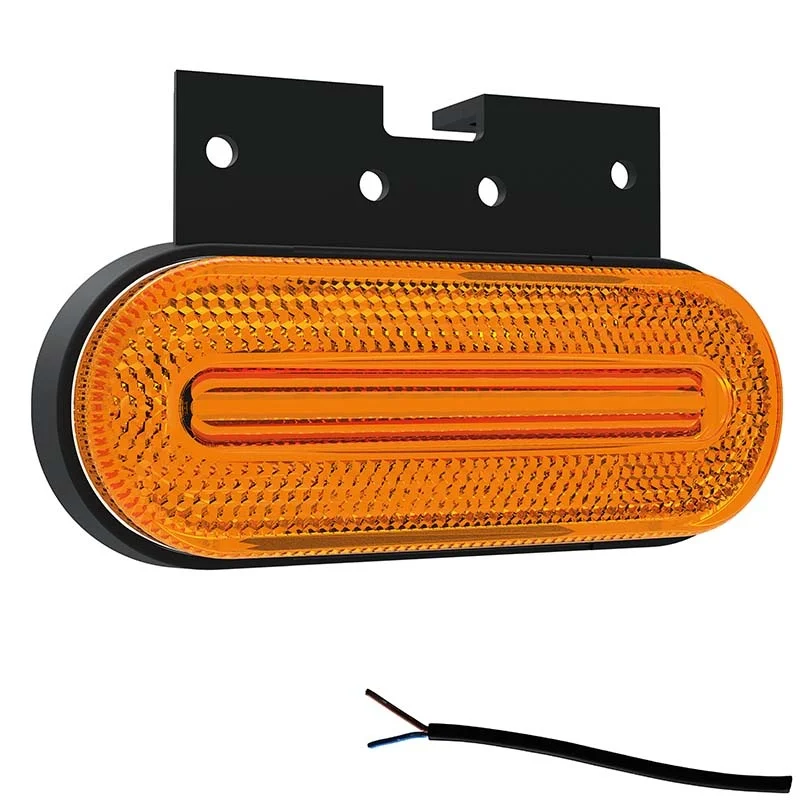 LED markeringslicht amber | 12-24v | 50cm. kabel | M10MV-750A-M10MV-750A