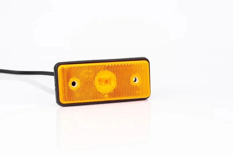 LED markeringslicht amber | 12-24v | 50cm. kabel met 1
