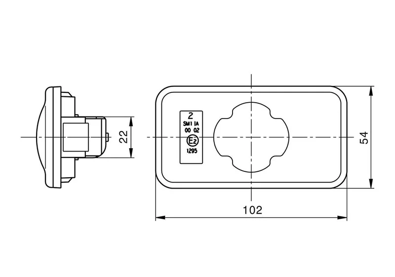 LED markeringslicht amber 24v 2PIN AMP MCP 2.8 Volvo-Renault | 198620-198620-4