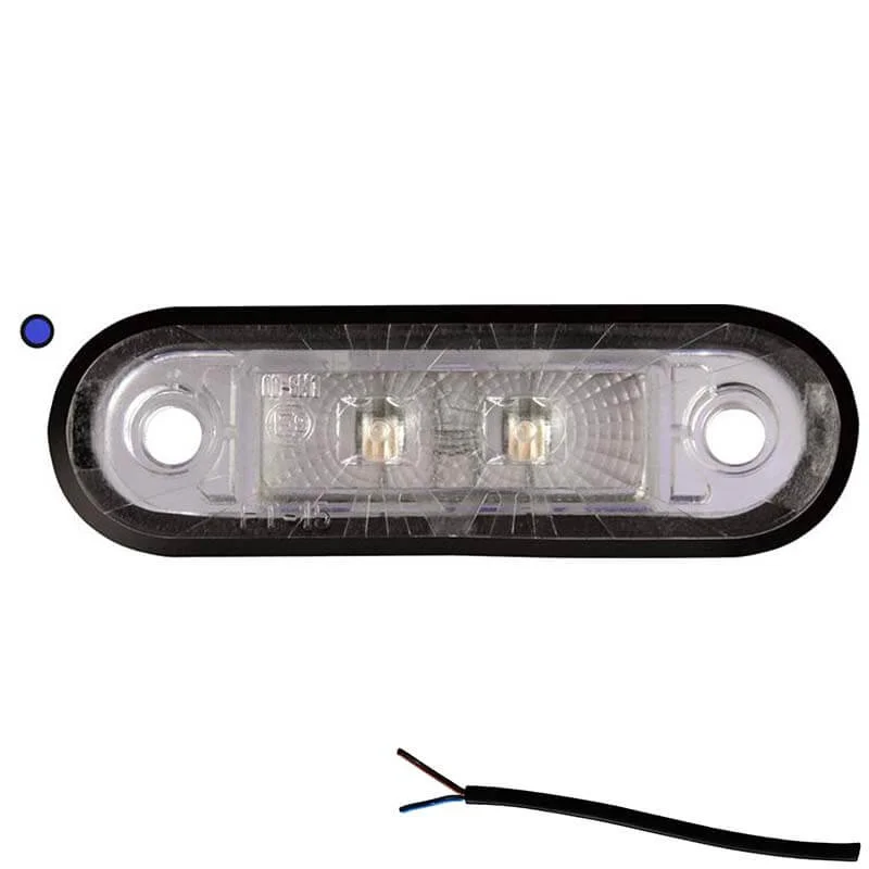 LED markeringslicht blauw | 12-24v | 50cm. kabel | M10MV-200B-M10MV-200B