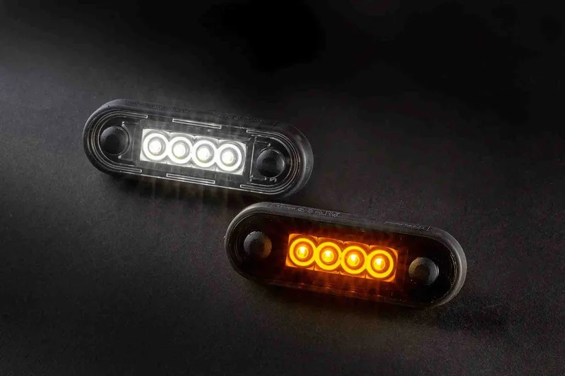 LED markeringslicht dual color wit-amber 12-24v 0