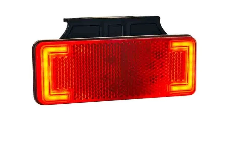 LED markeringslicht neon rood met beugel | 12-24v | 50cm. kabel | MV-3150R-MV-3150R