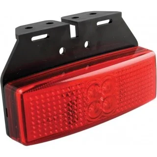 LED markeringslicht rood | 12-24v | 20cm. kabel | 1491RM-1491RM-2