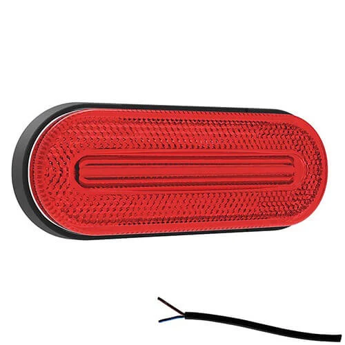 LED markeringslicht rood | 12-24v | 50cm. kabel | M10MV-700R-M10MV-700R