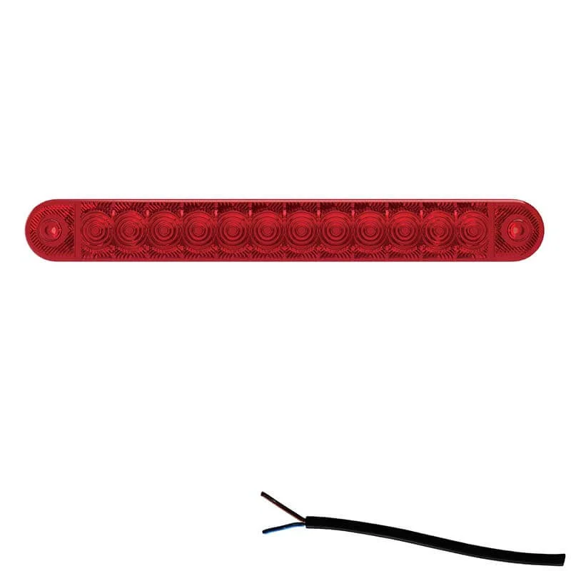 LED markeringslicht rood | 12-24v | 50cm. kabel | M10MV-800R-M10MV-800R