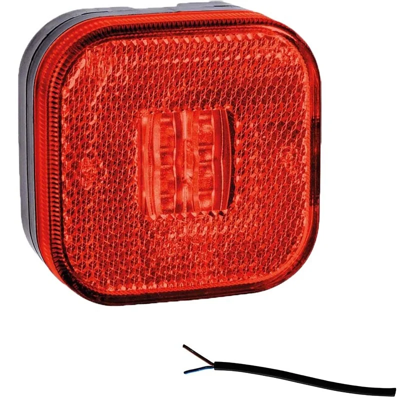 LED markeringslicht rood | 12-24v | 50cm. kabel | M10MV-900R-M10MV-900R-2